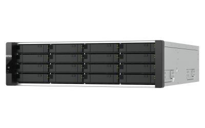 Qnap, ES1686dc-R2-2142IT-96G Дисков масив NAS Active-Active Dual Controller ZFS NAS and iSCSI/ IP-SAN, Intel® Xeon® D-2142IT 1.9GHz 8-core DIMM slots, Up to: 1024GB RDIMM 4x10GbE SFP+,2x1GbE RJ45 700