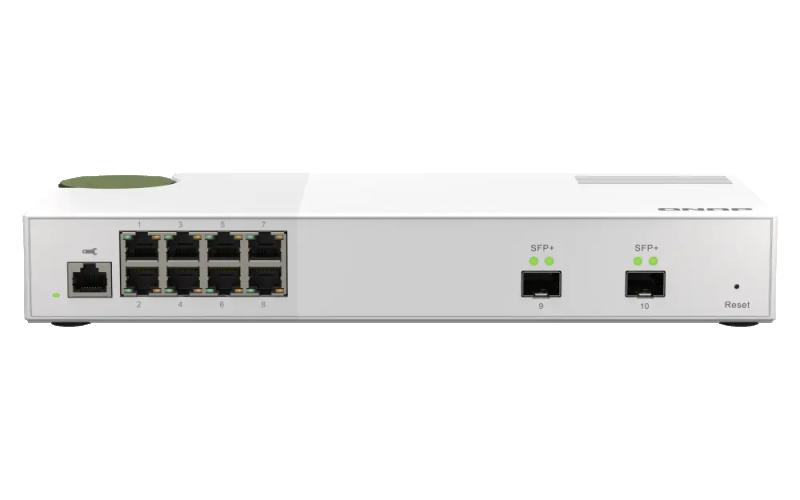 Qnap QSW-M2108-2S, 10 ports 8 x 2.5GbE (RJ45), 2 x 10GbE SFP+
