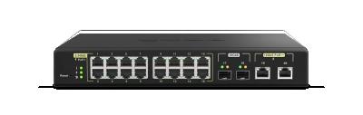 Qnap QSW-M2116P-2T2S, 20 ports 16 x 2.5GbE (RJ45), 2 x 10GbE SFP+, 2 x 10GbE/RJ45, PoE Ports /18/
