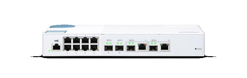 Qnap QSW-M408-2C, 8 1GbE (RJ45), 2 10GbE SFP+/RJ45 Combo Ports, [watt(w)]