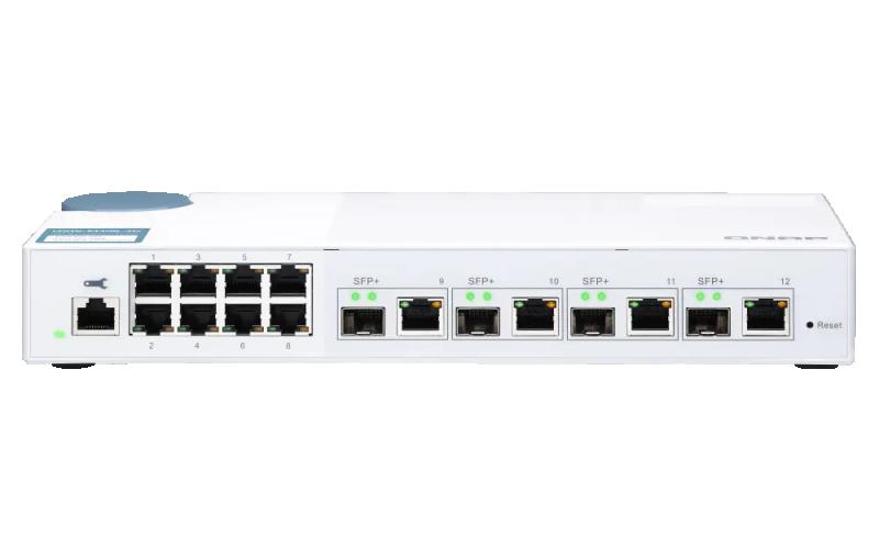 Qnap QSW-M408-4C, 8 1GbE (RJ45), 4 10GbE SFP+/RJ45 Combo Ports, [watt(w)]