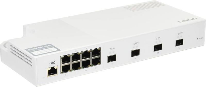 Qnap QSW-M408S, 8 1GbE (RJ45), 4 10GbE SFP+ Ports, [watt(w)]