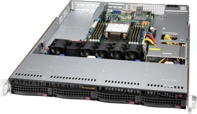 Сървърно Шаси 1U ATX, 1 Slots, 4x3.5" H/Sw Drive Bays SAS/SATA/NVMe(4 Bays), SAS 12Gb 600 W Redundant PSU